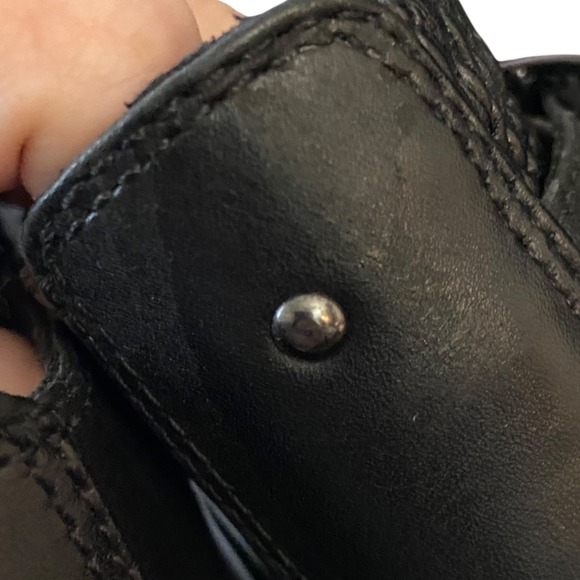 Clarks Artisan Rosalyn Lara Black Leather Stacked Block Heel Ankle Boot Narrow - Picture 5 of 8